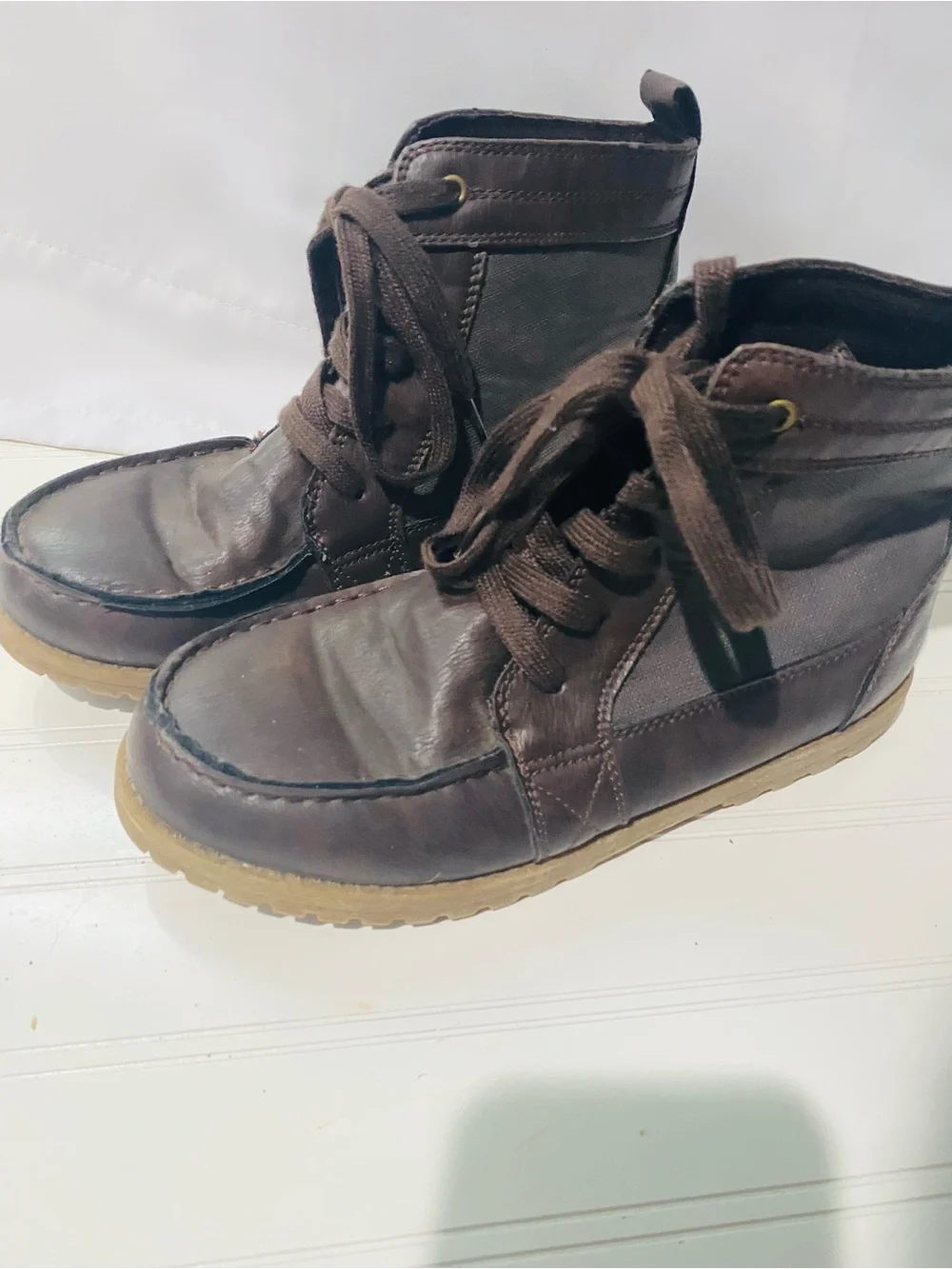 The Children's Place Dark Brown Lace-Up Kids Boots